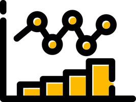 Bar Chart Creative Icon Design vector
