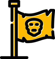 diseño de icono creativo de bandera de piratas vector