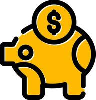 Piggy Bank Creative Icon Design vector