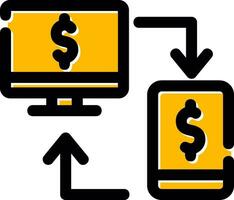 Online Transfer Creative Icon Design vector