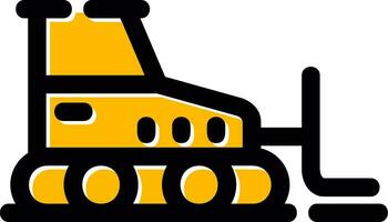 Bulldozer Creative Icon Design vector