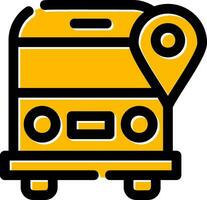 School Bus Creative Icon Design vector