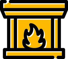 Fireplace Creative Icon Design vector