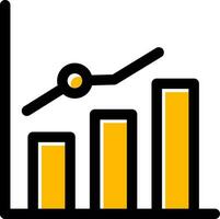 gráfico de crecimiento diseño de icono creativo vector