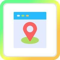 Web Location Creative Icon Design vector