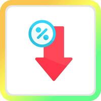 Decrease Creative Icon Design vector