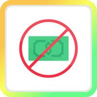 No Money Creative Icon Design vector