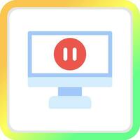 Pause Creative Icon Design vector