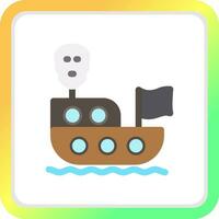 Pirates Ship Creative Icon Design vector