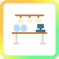 Bar Counter Creative Icon Design vector