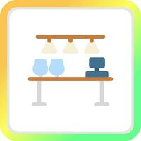 Bar Counter Creative Icon Design vector