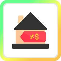 House Sale Creative Icon Design vector