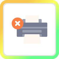 Printer Error Creative Icon Design vector