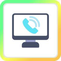 Phone Call Creative Icon Design vector