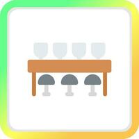 Bar Counter Creative Icon Design vector