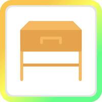 Bedside Table Creative Icon Design vector