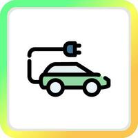 Electric Car Creative Icon Design vector