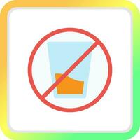 No Soft Drink Creative Icon Design vector