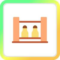 Bottle Rack Creative Icon Design vector