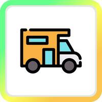 Camper Van Creative Icon Design vector