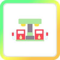 Petrol Station Creative Icon Design vector