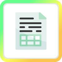 Spreadsheet Creative Icon Design vector