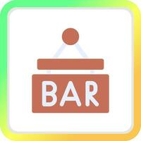 Bar Sign Board Creative Icon Design vector