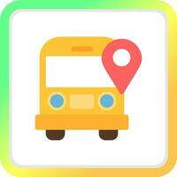 School Bus Creative Icon Design vector
