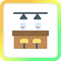 Bar Counter Creative Icon Design vector