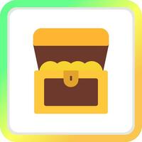 Treasure Chest Creative Icon Design vector