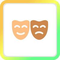 Theater Masks Creative Icon Design vector