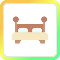 Double Bed Creative Icon Design vector