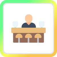 Bar Counter Creative Icon Design vector