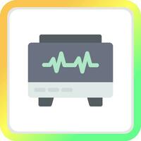 EKG Monitor Creative Icon Design vector