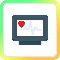 diseño de icono creativo de monitor de ecg vector