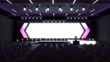 Empty stage Design for mockup, stage event with led screen photo