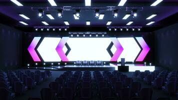 Empty stage Design for mockup, stage event with led screen photo