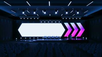 Empty stage Design for mockup, stage event with led screen photo