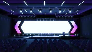 Empty stage Design for mockup, stage event with led screen photo