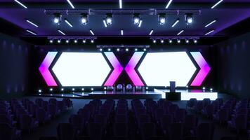 Empty stage Design for mockup, stage event with led screen photo