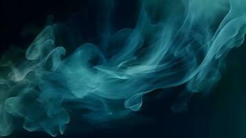 AI generated Fluffy Puffs of Smoke and Fog on Black Background photo