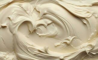 AI generated cream texture, yogurt texture, top view photo