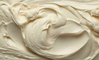 AI generated cream texture, yogurt texture, top view photo