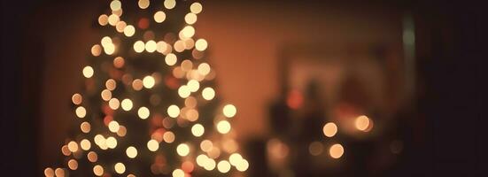 ai generado resumen bokeh borroso color ligero Navidad, nuevo año y otro fiesta antecedentes foto