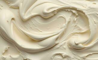 AI generated cream texture, yogurt texture, top view photo