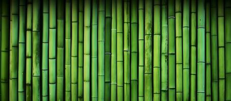 AI generated Natural green bamboo background. photo