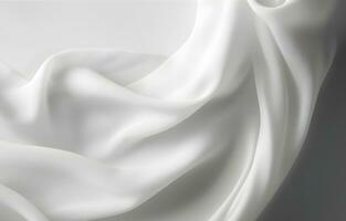 ai generado blanco seda textura lujoso satín para resumen antecedentes. hermosa blanco tela foto