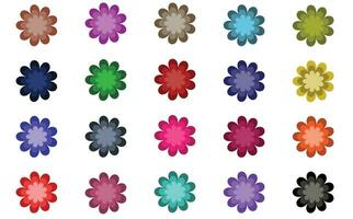 Colorful flower set Vector Art