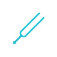 Tuning fork icon. From blue icon set. vector