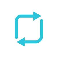 Synchronization, Synchronicity, rotate, Change icon, Two arrows. From blue icon set. vector